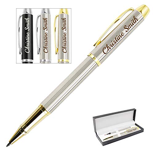 XJone Personalisierter Kugelschreiber mit Gravur, Namen Kugelschreiber, Personalisierte Geschenke für Männer Frau-Schwarze Tinte et 0.7mm von XJone