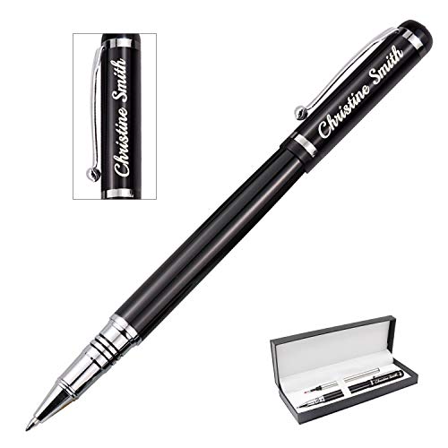 Personalisierter Kugelschreiber mit Gravur, Namen Kugelschreiber, Personalisierte Geschenke für Männer Frau-Schwarze Tinte et 0.7mm von XJone