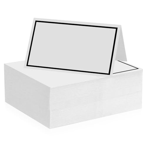 106 Stk Platzkarten, Tischkarten Blanko, Namenskarten zum Beschriften mit Schwarzer Folienrand für Hochzeit, Geburtstag, Kommunion, Taufe, Party, Festival 106 Stk Platzkarten, Tischkarten Blanko, Namenskarten zum Beschriften mit Schwarzer Folienrand für Hochzeit, Geburtstag, Kommunion, Taufe, Party, Festival von XKQYX