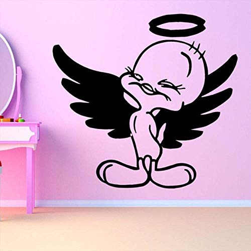 Angel Tweety Sweet Bird Kindergarten Kinderzimmer Wandaufkleber Baby Schlafzimmer Home Art Dekoration Aufkleber Wandbild 44X42Cm von XKSHUO