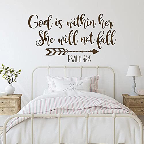 Bibel Wandtattoos Gott Ist In Ihr Und Sie Wird Nicht Fallen Psalm 46:5 Christliche Bibelverse Wandaufkleber Für Mädchen Schlafzimmer Dekoration 57X32Cm Bibel Wandtattoos Gott Ist In Ihr Und Sie Wird Nicht Fallen Psalm 46:5 Christliche Bibelverse Wandaufkleber Für Mädchen Schlafzimmer Dekoration 57X32Cm von XKSHUO