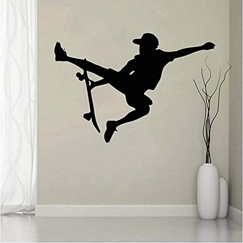Cool Boy Skateboard Wandaufkleber Jungen Schlafzimmer Hobby Tapete Art Deco Vinyl Wandtattoo Skate Club Dekoration 83 * 57 Cm Cool Boy Skateboard Wandaufkleber Jungen Schlafzimmer Hobby Tapete Art Deco Vinyl Wandtattoo Skate Club Dekoration 83 * 57 Cm von XKSHUO
