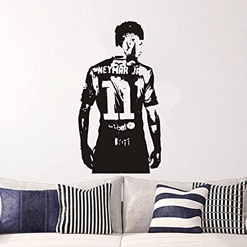 Neymar Fußballspieler Wandkunst Aufkleber Wandtattoo Sport Vinyl Wandbild Hausdekoration Berühmter Fußballspieler Aufkleber 43X78Cm von XKSHUO