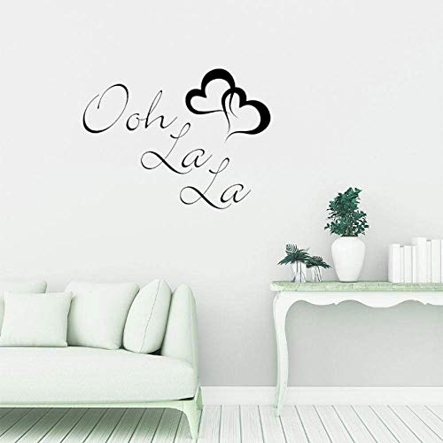 Oh Lala! Wandaufkleber Wandkunst Wanddekoration Vinyl-Aufkleber Abnehmbare Aufkleber Paris Frankreich Französisch Dekoration Liebe Sexy Wand 42X55Cm von XKSHUO