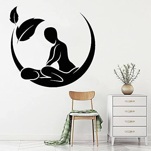 Physiotherapie Wandaufkleber Schlafzimmer Dekoration Massagesalon Spa Schönheit Vinyl Wanddekoration Bad Dekoration 60X57Cm von XKSHUO