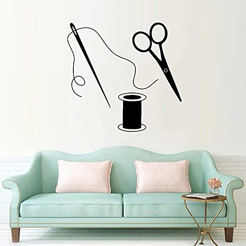 Schere Wandaufkleber Nähen Schneider Wandtattoo Tuch Nähzimmer Abnehmbare Vinyl Kunstwand Wohnkultur 56X54Cm Schere Wandaufkleber Nähen Schneider Wandtattoo Tuch Nähzimmer Abnehmbare Vinyl Kunstwand Wohnkultur 56X54Cm von XKSHUO