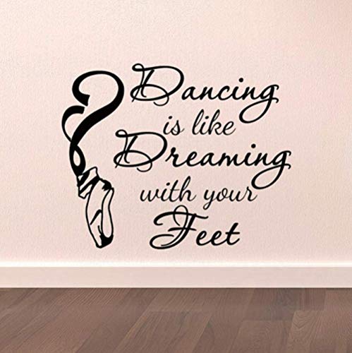 Tanz Wandtattoo Aufkleber Tanzen Ist Wie Träumen Mit Füßen Zitate Tänzerin Ballerina Ballett Spitzenschuhe Kunst Vinyl 51X42Cm Tanz Wandtattoo Aufkleber Tanzen Ist Wie Träumen Mit Füßen Zitate Tänzerin Ballerina Ballett Spitzenschuhe Kunst Vinyl 51X42Cm von XKSHUO