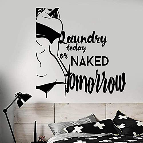 Wäsche Heute Oder Morgen Nackt Vinyl Wandaufkleber Wohnkultur Badezimmer Kunst Wandbild Wandaufkleber Sexy Frau Wandtattoo 42X42Cm Wäsche Heute Oder Morgen Nackt Vinyl Wandaufkleber Wohnkultur Badezimmer Kunst Wandbild Wandaufkleber Sexy Frau Wandtattoo 42X42Cm von XKSHUO