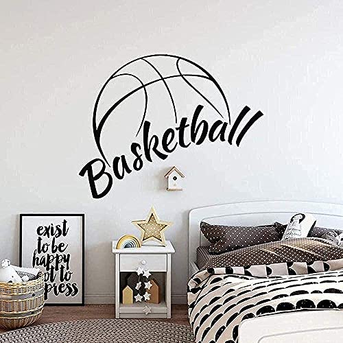 XKSHUO Basketball Wandtattoo Blumenkorb Sport Kinderzimmer Basketball Indoor Kunst Aufkleber Wandaufkleber Dekoration 57X72Cm von XKSHUO