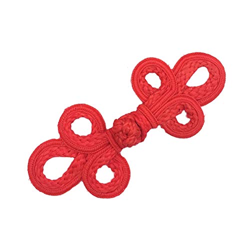 Knebelknöpfe, 10 Paar, lässige Vorhänge, Mäntel, Umhang, Pullover, Strickjacke, Nähen, chinesische Knoten, 14 x 5,8 cm, Rot Knebelknöpfe, 10 Paar, lässige Vorhänge, Mäntel, Umhang, Pullover, Strickjacke, Nähen, chinesische Knoten, 14 x 5,8 cm, Rot von XKT