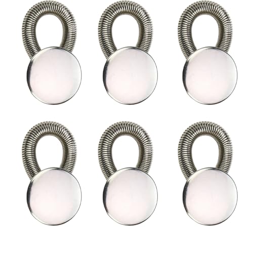 ​​Button Extender for Jeans​​ & ​​Pants Buttons ​​ – 6-Pack Metal ​​Waist Band​​ Expander, Super Sturdy Flex Pant Extenders Adds 1-2 Inches, Ideal for Women​​ & Men, No-Sew Easy Use (#9) von XKrmp