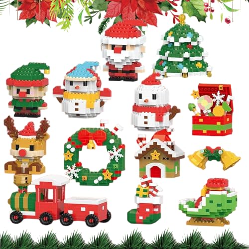 XKrmp Santa Claus Design Building Blocks Set​​ - 2025 New Christmas DIY Ornaments with ​​Mini Figures​​, Perfect as ​​Stocking Stuffers for Kids​​ & Creative ​​Christmas Gifts for Kids​​ von XKrmp