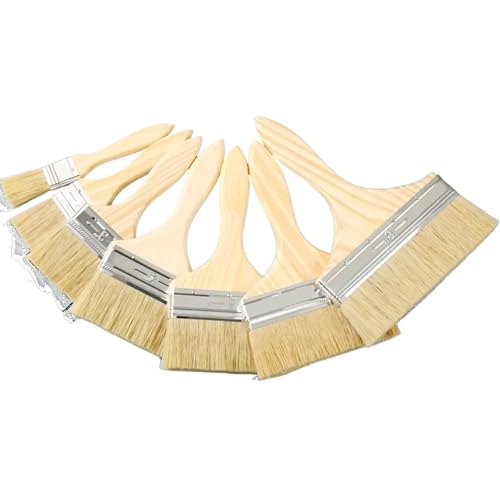 XLANDALYUEFA 1 stück Borstenpinsel mit Holzgriff for Wand- und Möbelmalwerkzeug Multifunktions-Grill- Reinigungsbürsten Malwerkzeug-Pinsel(4 inch) von XLANDALYUEFA