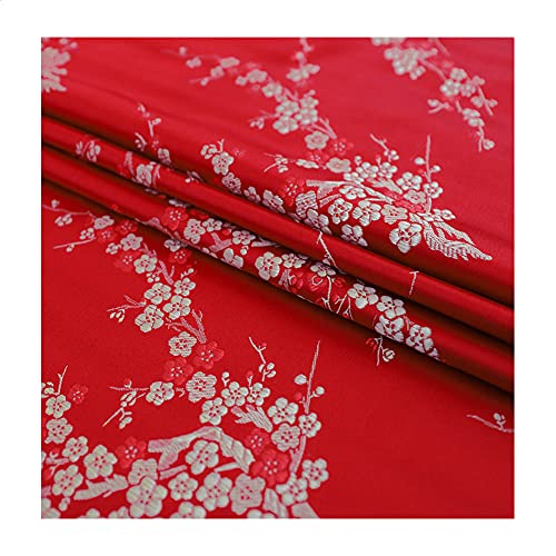 XLANDALYUEFA Eleganter Brokatstoff, Brokatstoff, Cheongsam- und Kimono-Material, Satinstoff for Nähen, DIY, 75 x 50 cm von XLANDALYUEFA