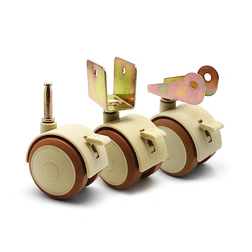 4Pcs Möbel Lenkrollen Schrank Klemme Mit Bremse Räder Nylon Möbel Unterstützung Bein(20mm) von XLCLLKOC