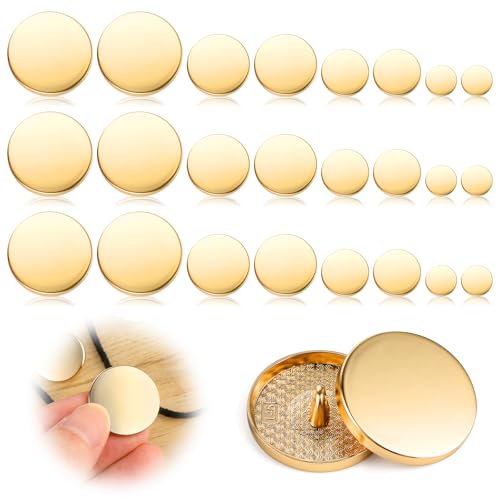 XLIUAX 24 Stück Goldene Knöpfe für Blazer, Metall Flache Knöpfe Gold Kleidung, Rund geformte Nähknöpfe für Jeansknöpfe Damen Herren Anzug Mantel Hemd Jacken Handwerk 10mm 15mm 20mm 25mm XLIUAX 24 Stück Goldene Knöpfe für Blazer, Metall Flache Knöpfe Gold Kleidung, Rund geformte Nähknöpfe für Jeansknöpfe Damen Herren Anzug Mantel Hemd Jacken Handwerk 10mm 15mm 20mm 25mm von XLIUAX