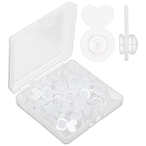 XLIUAX 50 Stück klare Ohrringheber Damen Silikon Ohrringstopper für hängende Ohren, Ohrringheber Verschluss für schwere Ohrringe, bequeme Ersatz-Ohrringstopper große Stecker XLIUAX 50 Stück klare Ohrringheber Damen Silikon Ohrringstopper für hängende Ohren, Ohrringheber Verschluss für schwere Ohrringe, bequeme Ersatz-Ohrringstopper große Stecker von XLIUAX