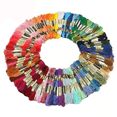 XLKJ 100pcs Baumwolle Stickgarn Set,Sticktwist Nähgarne Stickerei Basteln Crafts Set,8m 6-fädig Embroidery Threads XLKJ 100pcs Baumwolle Stickgarn Set,Sticktwist Nähgarne Stickerei Basteln Crafts Set,8m 6-fädig Embroidery Threads von XLKJ