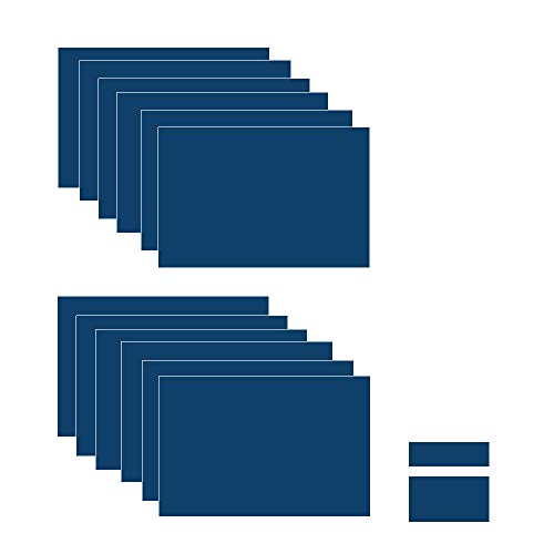 XLNTECH 100% Lasergravur, doppelfarbig, Marineblau/Weiß (17,8 x 27,9 x 1,52,4 cm, 12 Stück) für Innenschilder, Abzeichen. von XLNT Materials
