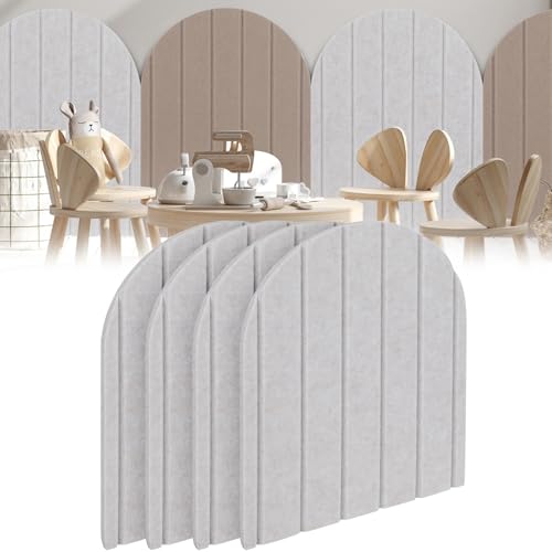Kinder-Wand-Polsterung, 32 x 43 cm, Filz, 3D-Wandaufkleber, selbstklebend, gepolsterte Wandpaneele für Schlafzimmer, Kinderzimmer, Tanzclub, Hellbeige, 4 Stück Kinder-Wand-Polsterung, 32 x 43 cm, Filz, 3D-Wandaufkleber, selbstklebend, gepolsterte Wandpaneele für Schlafzimmer, Kinderzimmer, Tanzclub, Hellbeige, 4 Stück von XLSBZ