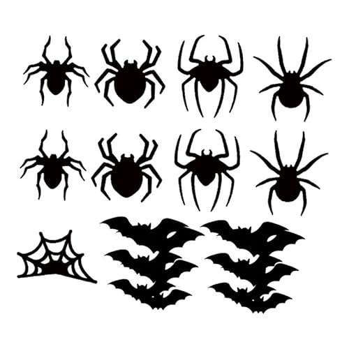 XLWLLNJ 2 Wandsticker Fledermaus Halloween Dekorationen Wandtattoos LED Licht PVC für Büro Laden Kinderzimmer Wohnzimmer Esszimmer Party, 21 Stück von XLWLLNJ