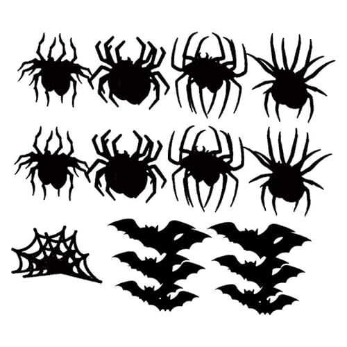 XLWLLNJ 2 Wandsticker Fledermaus Halloween Dekorationen Wandtattoos LED Licht PVC für Büro Laden Kinderzimmer Wohnzimmer Esszimmer Party, 30 Stück von XLWLLNJ