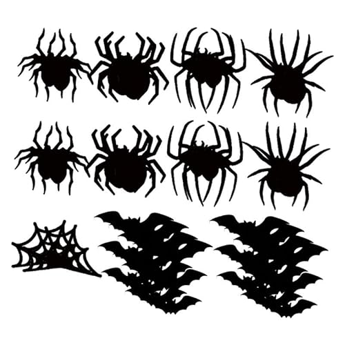 XLWLLNJ 2 Wandsticker Fledermaus Halloween Dekorationen Wandtattoos LED Licht PVC für Büro Laden Kinderzimmer Wohnzimmer Esszimmer Party, 42 StÜcke von XLWLLNJ