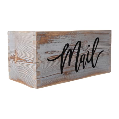 XLWLLNJ Briefkasten Holz Briefsortierer Schreibtischablage Postfach Ablagekorb Aus Kiefernholz mit Schriftzug für Büro Wohnzimmer Geschenk, B von XLWLLNJ