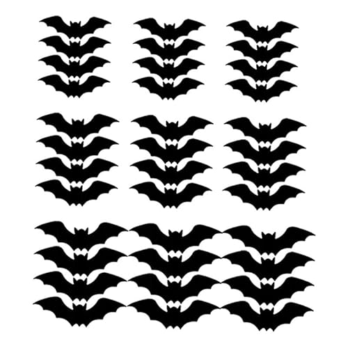 XLWLLNJ Halloween 3D Wandaufkleber mit Licht, Gruselige Wandkunst, Dekordekorationen für Party, Festival, Tür, Fenster, Wohnzimmer, 36 StÜcke von XLWLLNJ