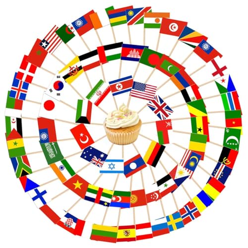 XLZJYIJ Eurovision Europäische Zahnstocher Flaggen, 100 Länder Internationale Zahnstocher Flaggen, Europäische Flaggen auf Stäbchen, Eurovision Deko Fahne für Cupcake Topper Cocktail Party Pub Deko XLZJYIJ Eurovision Europäische Zahnstocher Flaggen, 100 Länder Internationale Zahnstocher Flaggen, Europäische Flaggen auf Stäbchen, Eurovision Deko Fahne für Cupcake Topper Cocktail Party Pub Deko von XLZJYIJ