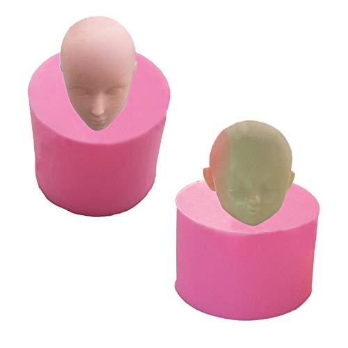 XLZSP 3D-Puppenkopf-Silikonformen, 2 Stück, menschliches Gesicht, Fondant, Kuchenform, handgefertigt, DIY, Schokolade, Gelee, Pudding, Polymerton, Gipsformen XLZSP 3D-Puppenkopf-Silikonformen, 2 Stück, menschliches Gesicht, Fondant, Kuchenform, handgefertigt, DIY, Schokolade, Gelee, Pudding, Polymerton, Gipsformen von XLZSP
