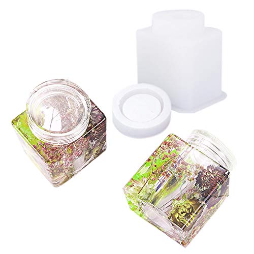 XLZSP 4 Stile Silikonform zur Aufbewahrung von Schmuck mit Kristalldeckel, Epoxidharz zum Basteln, Aromadekoration, Kerzen - Große rechteckige Form XLZSP 4 Stile Silikonform zur Aufbewahrung von Schmuck mit Kristalldeckel, Epoxidharz zum Basteln, Aromadekoration, Kerzen - Große rechteckige Form von XLZSP