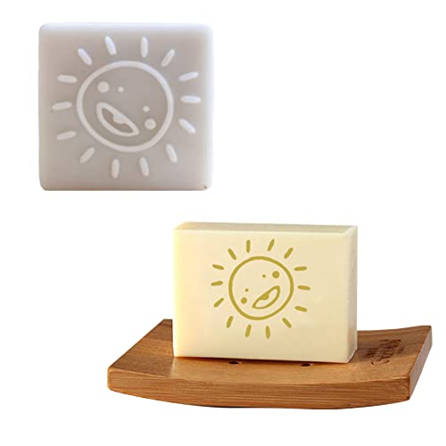 XLZSP Handgemachte Seife Stempel Weiße Harz Seife Weihnachtsbaum Seife DIY Stempel Siegel Naturharz Handgemachte Form DIY Geschenk (Sonne) von XLZSP