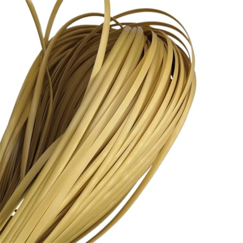 XLyrriun Synthetisches PE-Rattan-Reparaturgeflecht, flaches gelbes Webmaterial, Kunststoff for gestrickte Stuhlmöbel, 500 g für Innenhof, Möbel XLyrriun Synthetisches PE-Rattan-Reparaturgeflecht, flaches gelbes Webmaterial, Kunststoff for gestrickte Stuhlmöbel, 500 g für Innenhof, Möbel von XLyrriun