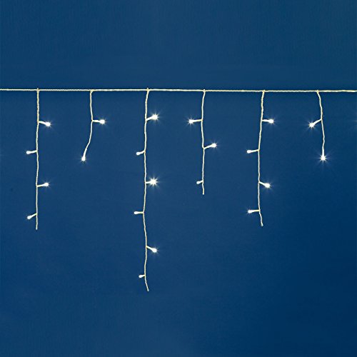 LuminalPark LED Eiszapfen-Lichterkette 5 x 0,6 m, 120 Leds warmweiß, weißes Kabel, Memory Controller, innen/außen LuminalPark LED Eiszapfen-Lichterkette 5 x 0,6 m, 120 Leds warmweiß, weißes Kabel, Memory Controller, innen/außen von XMASKING