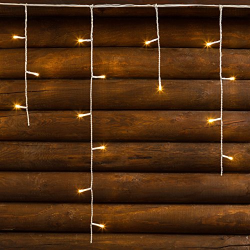 XMASKING Eiszapfen 30 x h 0,6 m, 720 warmweiße LEDs, weißes Kabel von XMASKING