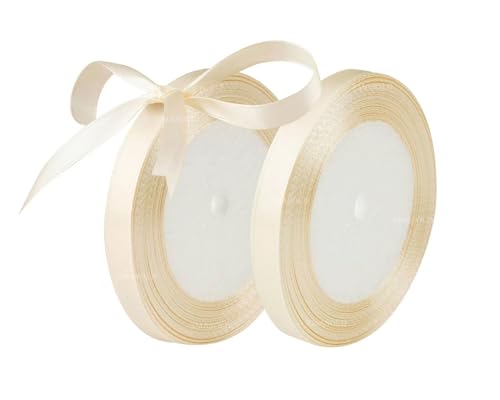 Creme Satinbands 10mm Breit, Geschenk Band 22m Geschenkband für Geschenkverpackungen, Weihnachtsband, Handwerk, Blumensträuße, Schleifenherstellung, Geburtstags- und Hochzeitsdekorationen Creme Satinbands 10mm Breit, Geschenk Band 22m Geschenkband für Geschenkverpackungen, Weihnachtsband, Handwerk, Blumensträuße, Schleifenherstellung, Geburtstags- und Hochzeitsdekorationen von XMASOLD