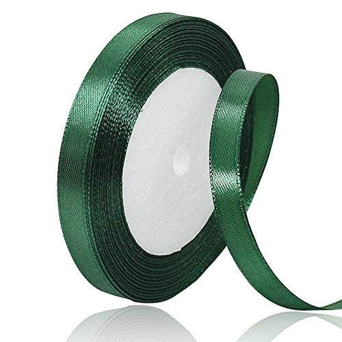 Dunkelgrün 10mm Breit Satinbands, 22 Meters Schleifenband, Geschenkband für Geschenkverpackungen, Blumensträuße, Weihnachten, Geburtstags- und Hochzeitsdekorationen Dunkelgrün 10mm Breit Satinbands, 22 Meters Schleifenband, Geschenkband für Geschenkverpackungen, Blumensträuße, Weihnachten, Geburtstags- und Hochzeitsdekorationen von XMASOLD