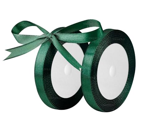 Dunkelgrün Satinbands 10mm Breit, Geschenk Band 22m Geschenkband für Geschenkverpackungen, Weihnachtsband, Blumensträuße, Schleifenherstellung, Geburtstags- und Hochzeitsdekorationen Dunkelgrün Satinbands 10mm Breit, Geschenk Band 22m Geschenkband für Geschenkverpackungen, Weihnachtsband, Blumensträuße, Schleifenherstellung, Geburtstags- und Hochzeitsdekorationen von XMASOLD