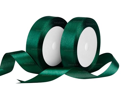 Dunkelgrün Satinbands 20mm Breit, Geschenk Band 22m Geschenkband für Geschenkverpackungen, Weihnachtsband, Blumensträuße, Schleifenherstellung, Geburtstags- und Hochzeitsdekorationen Dunkelgrün Satinbands 20mm Breit, Geschenk Band 22m Geschenkband für Geschenkverpackungen, Weihnachtsband, Blumensträuße, Schleifenherstellung, Geburtstags- und Hochzeitsdekorationen von XMASOLD