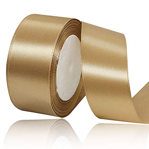Dunkles Gold Satinbands 40mm Breit, 22m Schleifenband, Geschenkband für Geschenkverpackungen, DIY Handwerk, Blumensträuße, Nähprojekte, Schleifenherstellung, Geburtstags- und Hochzeitsdekorationen Dunkles Gold Satinbands 40mm Breit, 22m Schleifenband, Geschenkband für Geschenkverpackungen, DIY Handwerk, Blumensträuße, Nähprojekte, Schleifenherstellung, Geburtstags- und Hochzeitsdekorationen von XMASOLD