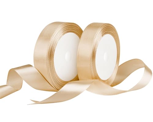 Gold Satinbands 20mm Breit, Geschenk Band 22m Geschenkband für Geschenkverpackungen, Weihnachtsband, Handwerk, Blumensträuße, Schleifenherstellung, Geburtstags- und Hochzeitsdekorationen Gold Satinbands 20mm Breit, Geschenk Band 22m Geschenkband für Geschenkverpackungen, Weihnachtsband, Handwerk, Blumensträuße, Schleifenherstellung, Geburtstags- und Hochzeitsdekorationen von XMASOLD