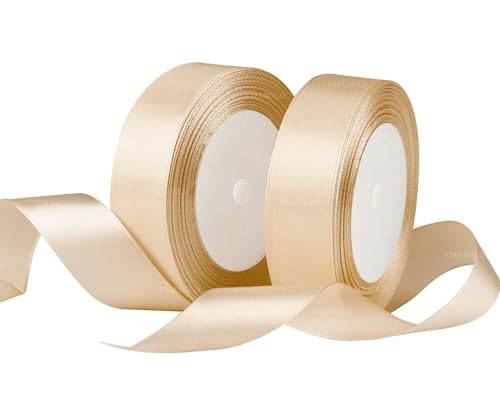 Gold Satinbands 25mm Breit, Geschenk Band 22m Geschenkband für Geschenkverpackungen, Weihnachtsband, Handwerk, Blumensträuße, Schleifenherstellung, Geburtstags- und Hochzeitsdekorationen Gold Satinbands 25mm Breit, Geschenk Band 22m Geschenkband für Geschenkverpackungen, Weihnachtsband, Handwerk, Blumensträuße, Schleifenherstellung, Geburtstags- und Hochzeitsdekorationen von XMASOLD