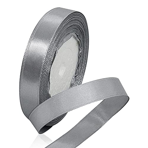 Grau Satinbands 15mm Breit, 22m Silber Schleifenband, Geschenkband für Geschenkverpackungen, DIY Handwerk, Blumensträuße, Nähprojekte, Schleifenherstellung, Geburtstags- und Hochzeitsdekorationen Grau Satinbands 15mm Breit, 22m Silber Schleifenband, Geschenkband für Geschenkverpackungen, DIY Handwerk, Blumensträuße, Nähprojekte, Schleifenherstellung, Geburtstags- und Hochzeitsdekorationen von XMASOLD