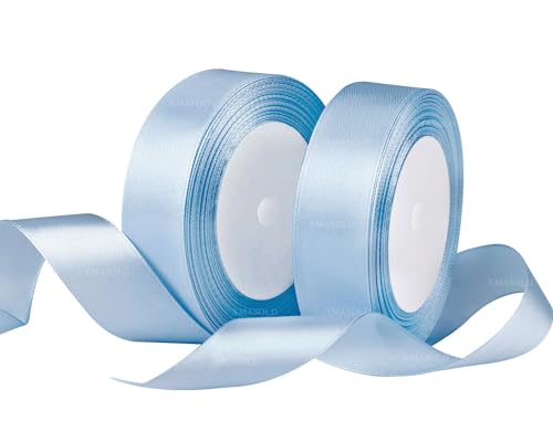 Hellblau Satinbands 25mm Breit, Geschenk Band 22m Geschenkband für Geschenkverpackungen, Weihnachtsband, Handwerk, Blumensträuße, Schleifenherstellung, Geburtstags- und Hochzeitsdekorationen Hellblau Satinbands 25mm Breit, Geschenk Band 22m Geschenkband für Geschenkverpackungen, Weihnachtsband, Handwerk, Blumensträuße, Schleifenherstellung, Geburtstags- und Hochzeitsdekorationen von XMASOLD