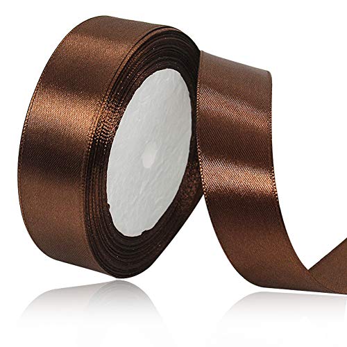 Kaffee Satinbands 20mm Breit, 22 Meters Schleifenband, Geschenkband für Geschenkverpackungen, DIY Handwerk, Blumensträuße, Nähprojekte, Schleifenherstellung, Geburtstags- und Hochzeitsdekorationen Kaffee Satinbands 20mm Breit, 22 Meters Schleifenband, Geschenkband für Geschenkverpackungen, DIY Handwerk, Blumensträuße, Nähprojekte, Schleifenherstellung, Geburtstags- und Hochzeitsdekorationen von XMASOLD