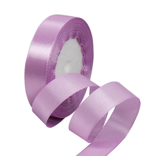 Lavendel Satinbands 15mm Breit, 22m Lila Schleifenband, Geschenkband für Geschenkverpackungen, DIY Handwerk, Blumensträuße, Nähprojekte, Schleifenherstellung, Geburtstags- und Hochzeitsdekorationen von XMASOLD