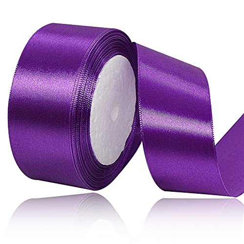 Lila Satinbands 40mm Breit, 22 Meters Schleifenband, Geschenkband für Geschenkverpackungen, DIY Handwerk, Blumensträuße, Nähprojekte, Schleifenherstellung, Geburtstags- und Hochzeitsdekorationen Lila Satinbands 40mm Breit, 22 Meters Schleifenband, Geschenkband für Geschenkverpackungen, DIY Handwerk, Blumensträuße, Nähprojekte, Schleifenherstellung, Geburtstags- und Hochzeitsdekorationen von XMASOLD