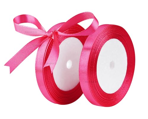 Magenta Satinbands 10mm Breit, Rosa Rot Geschenk Band 22m Hot Pink Geschenkband für Geschenkverpackungen, Weihnachtsband, Handwerk, Blumensträuße, Geburtstags- und Hochzeitsdekorationen Magenta Satinbands 10mm Breit, Rosa Rot Geschenk Band 22m Hot Pink Geschenkband für Geschenkverpackungen, Weihnachtsband, Handwerk, Blumensträuße, Geburtstags- und Hochzeitsdekorationen von XMASOLD