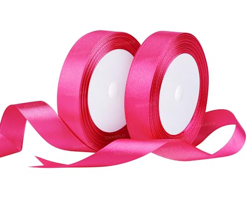 Magenta Satinbands 20mm Breit, Geschenk Band 22m Geschenkband für Geschenkverpackungen, Weihnachtsband, Handwerk, Blumensträuße, Schleifenherstellung, Geburtstags- und Hochzeitsdekorationen Magenta Satinbands 20mm Breit, Geschenk Band 22m Geschenkband für Geschenkverpackungen, Weihnachtsband, Handwerk, Blumensträuße, Schleifenherstellung, Geburtstags- und Hochzeitsdekorationen von XMASOLD